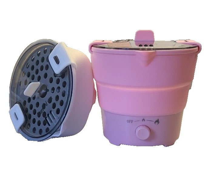 Foldable Mini Electric Hot Pot - Food Grade Silicone Portable Travel Cooker
Opens in a new window or