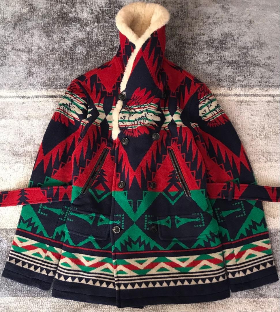 Ralph Lauren Native Pattern Shearling Collar XS W… - image 3