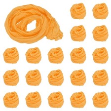 20Pcs Stocking Flower Fabric 65cm/26" for DIY Mesh Flowers Making, Dark Yellow