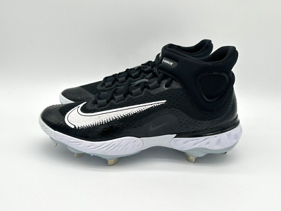 Nike Alpha Huarache Elite 4 Mid Men's Size 13 Black Baseball Cleat
