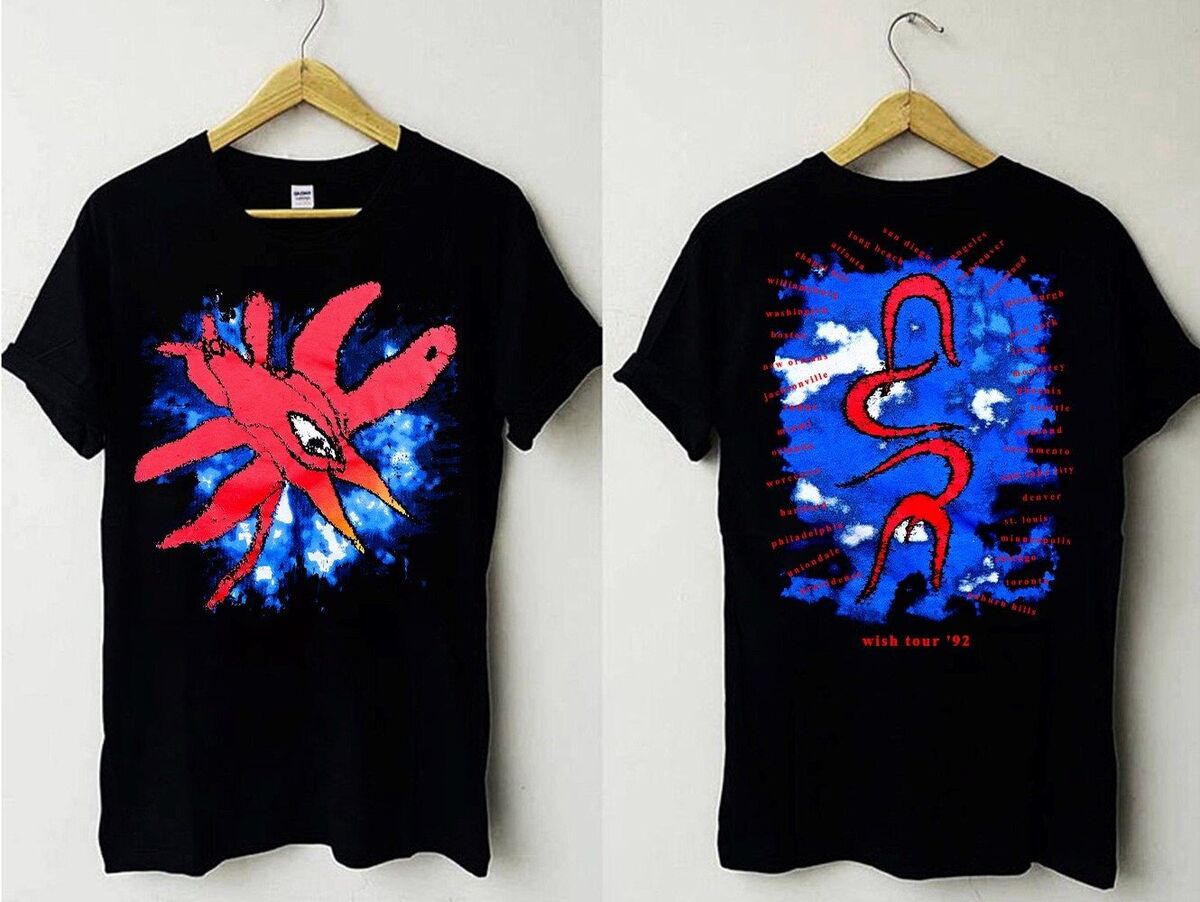 The Cure Wish Tour '92 T-Shirt, The Cure Tour 1992 T-Shirt The Cure Wish Tour '92 T-Shirt, The Cure Tour 1992 T-Shirt