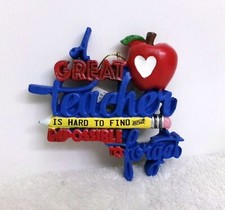 GIFT FOR TEACHER A GREAT TEACHER IS HARD TO FIND CHRISTMAS ORNAMENT NEW 2 