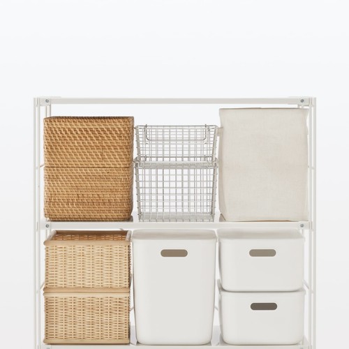 MUJI Stainless Unit Shelf Wide Middle Nearly W 33.9 /D 16.2 /H 47.3 in #704EK47 - Picture 9 of 11
