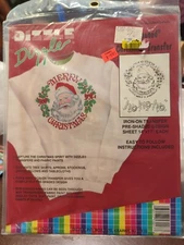 DIZZLE ART Pre-Shaded Christmas Iron-On Transfer - CHRISTMAS DESIGNS Santa!