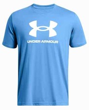 Under Armour Men's T-Shirt 2XL Loose Fit Sportstyle Big logo Blue NWT