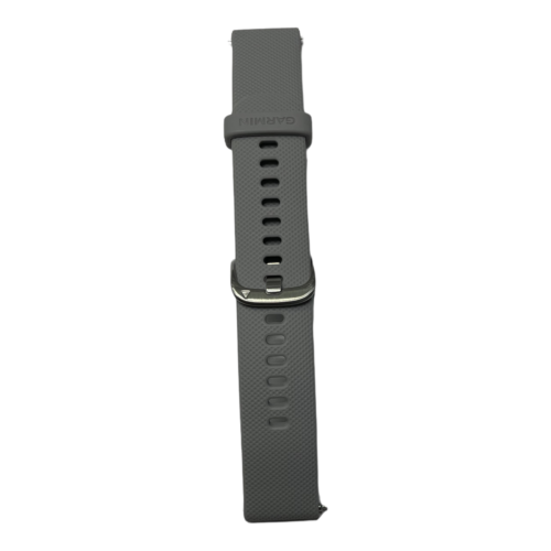 Bracelet de montre de remplacement en silicone original Garmin Quick Release 18 mm (gris argent) - Photo 1 sur 2
