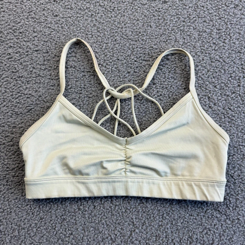 alo-yoga lavish strappy longline unpadded tank-bra