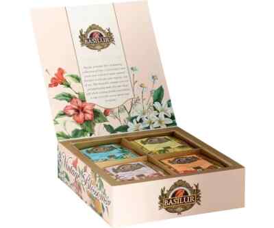 Basilur Vintage Blossom 40 Enveloped 4 Flavours , Free Shipping World Wide