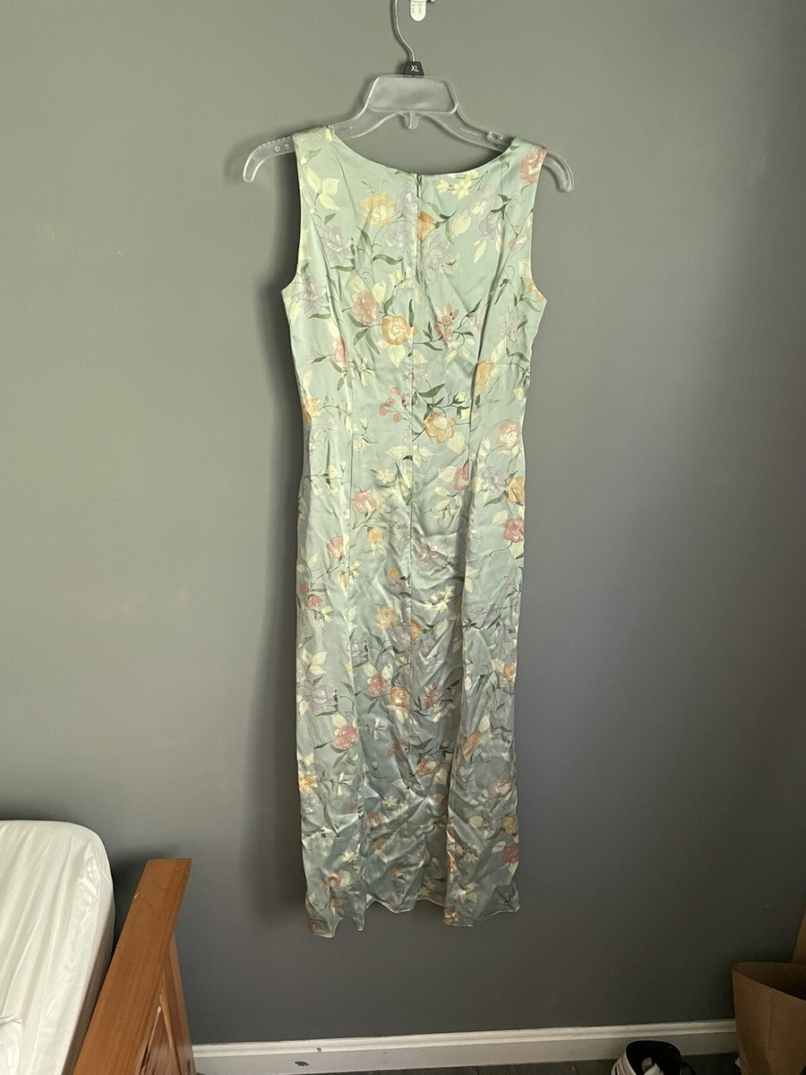 laura ashley floral maxi dress Vintage Laura Ashley Silk Floral Maxi Dress Size 4