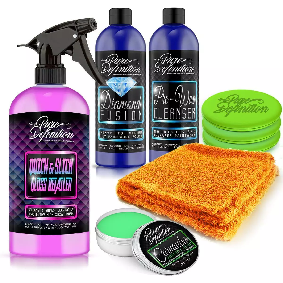 Green Car Polish Wax Colour Restoration Kit Paint Restorer Set