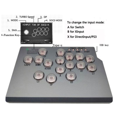Fight for Hitbox Controller Arcade with Light & Function