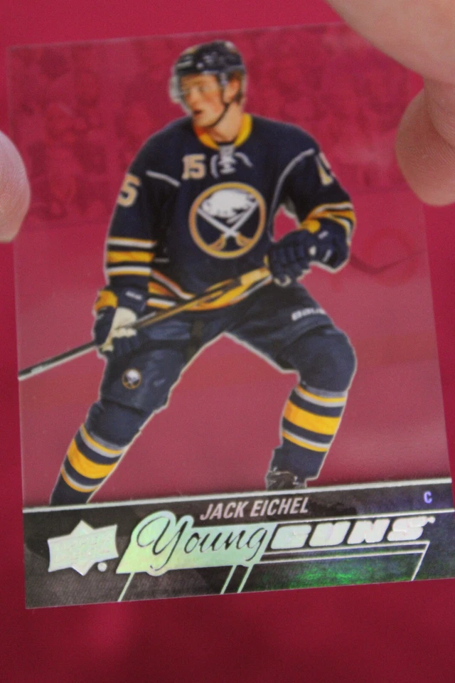 2015-16 Upper Deck Young Guns ACETATE Jack Eichel Golden Knight - Image 3 of 4