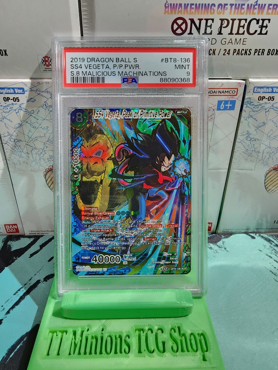 PSA 9 SS4 Vegeta, Peak of Primitive Power DBS Secret Rare (SCR
