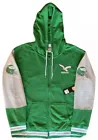 FLY EAGLES FLY Kelly 绿色费城老鹰队 NFL 拉链连帽衫/夹克-尺寸 M 全新带标签