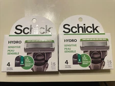 Schick Hydro 5 Sensitive Cartridge Refills  2x4 = 8 Cartridge Refills