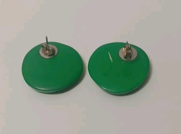 Emerald Green Round Earrings - Image 3 of 3