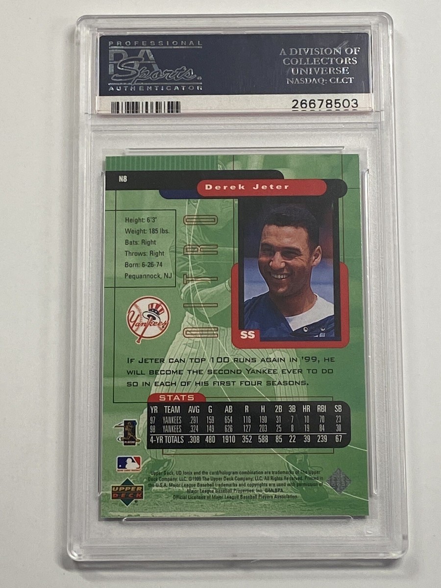 DEREK JETER 1999 Upper Deck Ionix #N8 Nitro Yankees HOF PSA 10 Gem