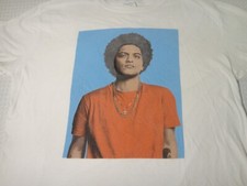 Bruno Mars 24K Magic World Tour Music White Cotton T-shirt Size L Gildan