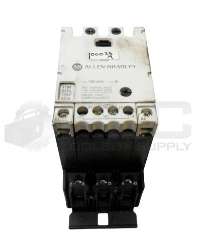 ALLEN BRADLEY 190-A40 /B CONTACTOR 10A 600VAC 250VDC 50/60HZ