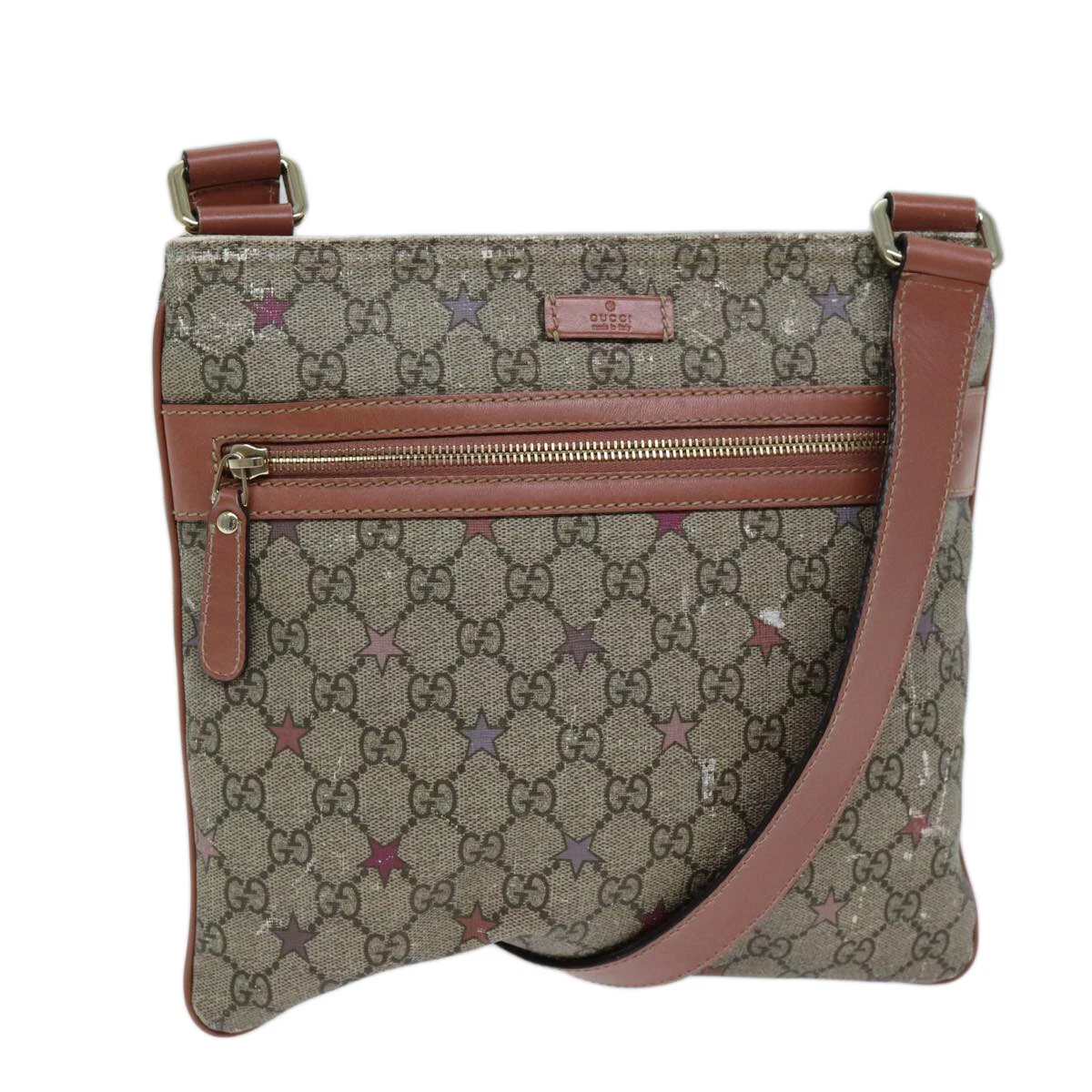 Sac à bandoulière GUCCI GG Supreme PVC beige 295257 authentique 73121