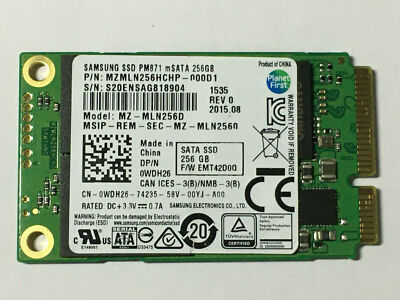 SAMSUNG SSD mSATA PM871 256GB MZ-MLN256D Solid State Disk For Dell Lenovo Laptop