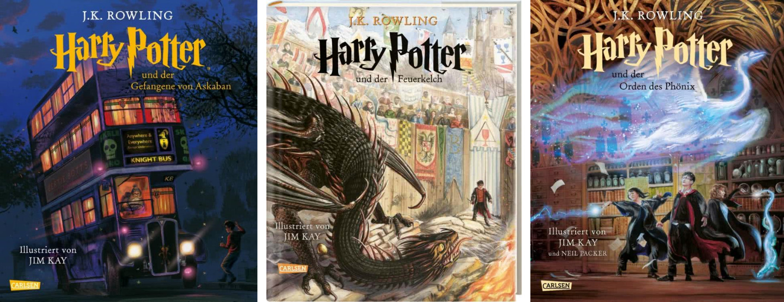 Thumbnail - Harry Potter (farbig Illustrierte Schmuckausgabe) 1-5 Carlsen Comics,