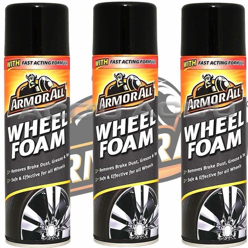 3 x ArmorAll Armor All Car Alloy Chrome Wheel Foam Brake Dust Tar