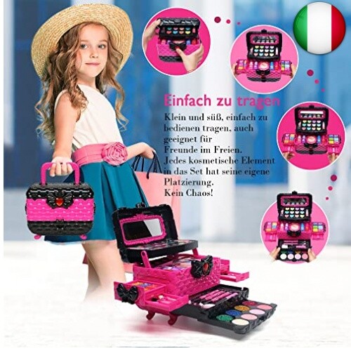 Set di Trucchi per Bambini e Bambine - 57 Pezzi Anallergici Set Trucchi Bambina - Foto 4 di 7