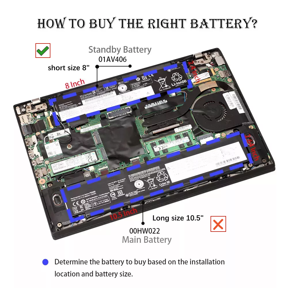 OEM Internal Battery 00HW024 For Lenovo ThinkPad T460s T470s