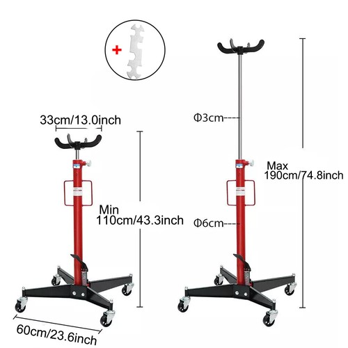 Transmission Jack 0.5T Heavy Duty Hydraulic Gearbox Auto Part Lifter Hoist Stand - Picture 2 of 15
