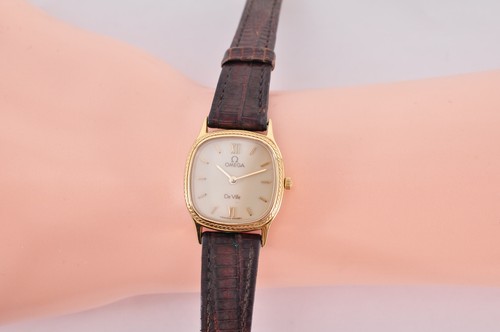 OMEGA De Ville 1375 Cuarzo Analógico Cuadrado Oro Reloj Mujer Batería Nueva w... - Imagen 12 de 13