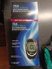 TRUE METRIX Self Monitoring Blood Glucose Meter New Open Box See Details Lancets