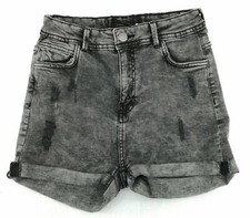 Girls Shorts 7 Black Stone Washed