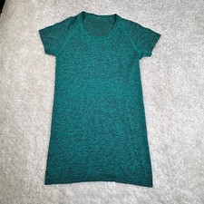 Lululemon Swiftly Tech Short Sleeve Tee Heathered Peacock Green Womens 6