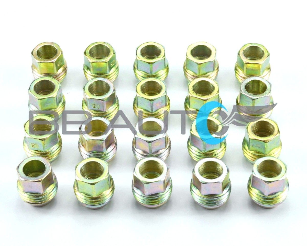 SET OF 20 NEW LUG NUTS & COVERS CAPS BLACK CHEVROLET S10 BLAZER GMC