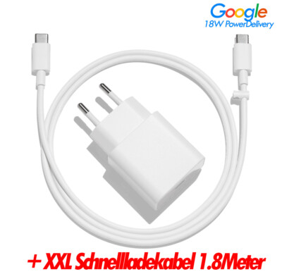 Original Google 7 7 Pro Charger Netzteil  TC G1000-EU+ Usb C zu C Ladekabel 1,8M