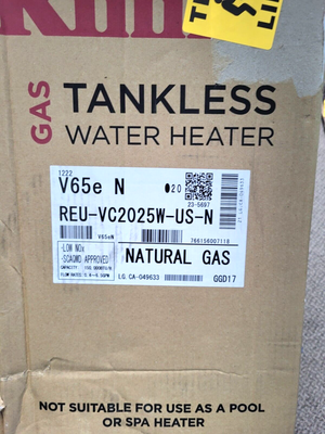 Rinnai V65eN Non-Condensing Natural Gas Tankless Water Heater Outdoor | eBay