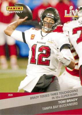 Tom Brady 35 2020 Panini Instant (2021) Super Bowl LV Champions - 3 TDs