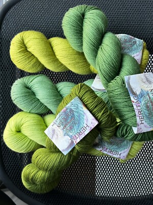 Cascade Heritage ~ Citron ~ Superwash wool nylon yarn ~ 56 COLORS