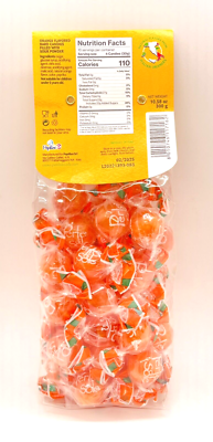 Perle Di Sole Orange Flavored Hard Candies Filled With Sour Powder