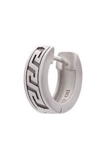 cai men Single-Creole 925 Sterling Silber oxidiert matt Muster NEU cai