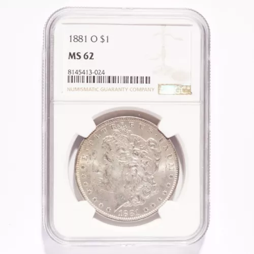 1881-O Morgan Silver Dollar NGC MS62