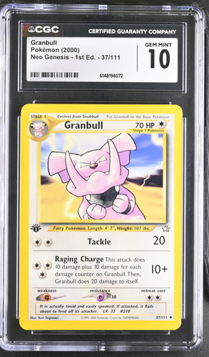 Granbull (1st Edition) graded CGC 10 for sale on eBay