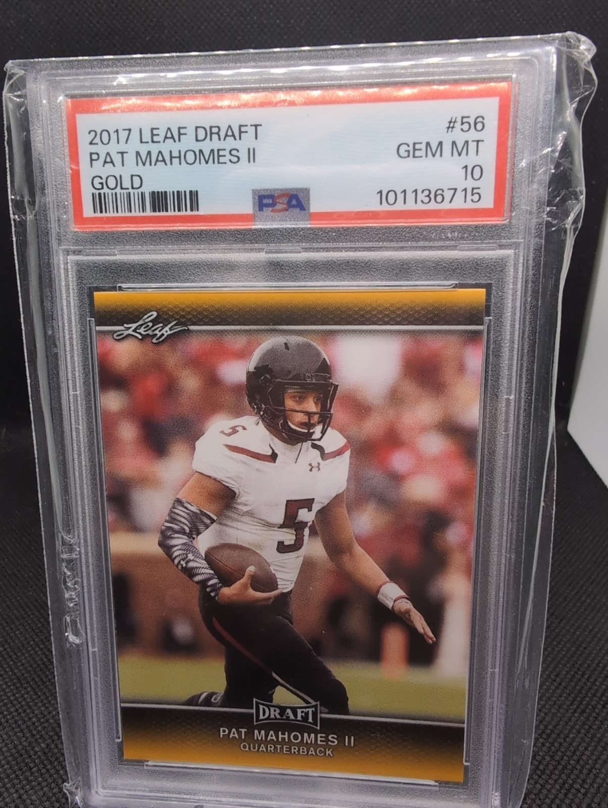 Patrick Mahomes Leaf Draft #56 Gold