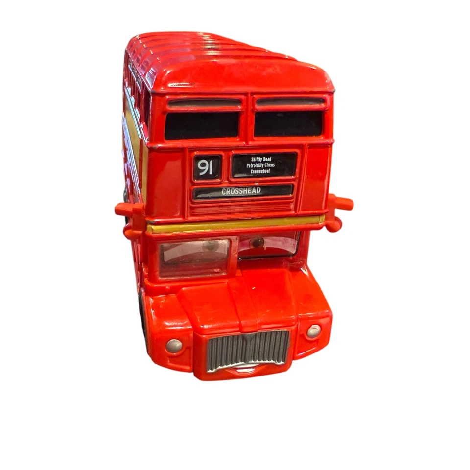 Disney Pixar Cars 2 Deluxe 4 Double Decker Bus #91 Fly the United Kingdom - Image 2 of 4
