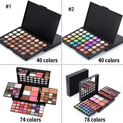 Colors Glitter Eyeshadow Palette Matte Waterproof Long Lasting Pressed Powder