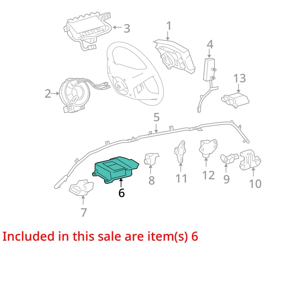 Módulo de controle de airbag Toyota Sienna 2005-2010 unidade fabricante de equipamento original - Imagem 4 de 4