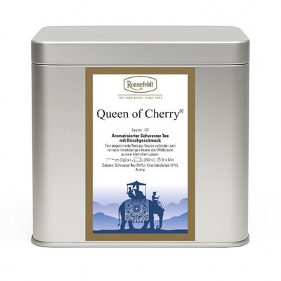 Ronnefeldt Queen of Cherry - Loose Leaf Flavoured Black Tea - 100g + Display Tin