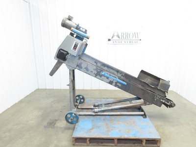 New London Engineering 500-6-6' Incline Parts Conveyor 6'' Cleated Belt 3PH 82''L