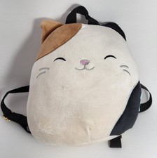 Squishmallow Cam The Calico Cat Plush Adjustable Backpack Purse Zipper 10 Inches